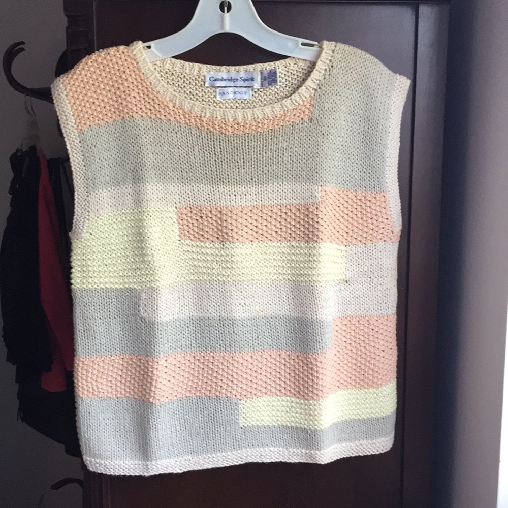 Handknit sleeveless sweater